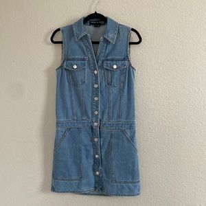 Veronica Beard Sleeveless Buttons Front Denim Midi Dress. Size XS